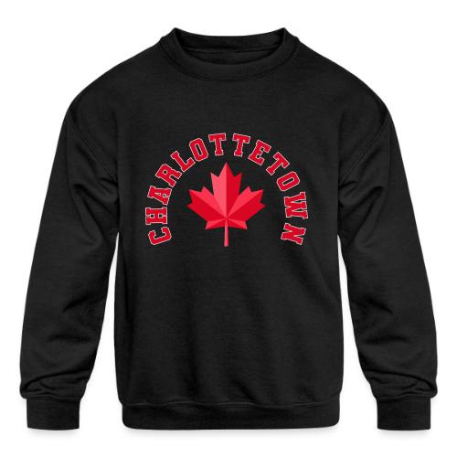 Charlottetown with maple leaf - Kids' Crewneck Sweatshirt