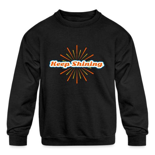 Keep Shining: Radiant Energy Design - Kids' Crewneck Sweatshirt