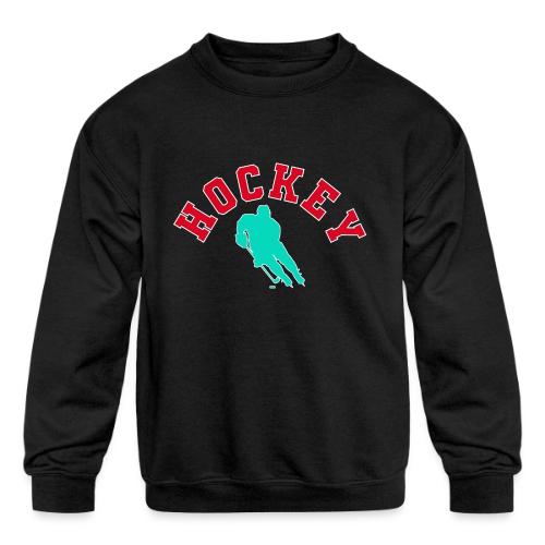 Hockey Player Silhouette - Kids' Crewneck Sweatshirt