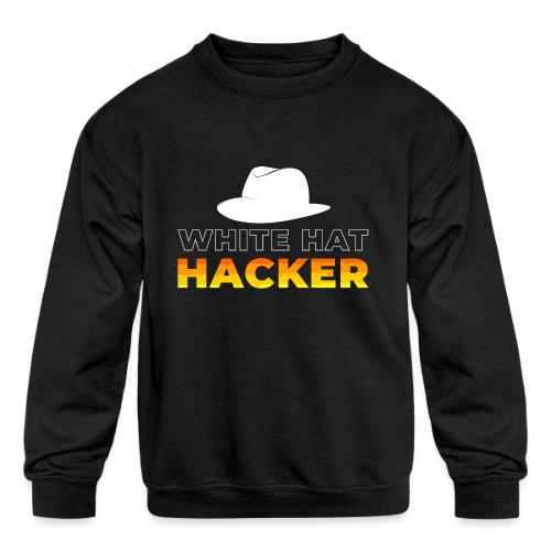 White Hat Hacker - Kids' Crewneck Sweatshirt