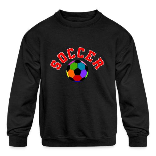 Soccer: Colorful Kick - Kids' Crewneck Sweatshirt