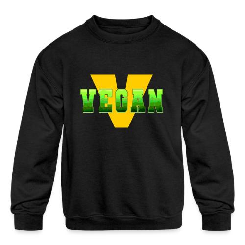 Vegan Energy V - Kids' Crewneck Sweatshirt
