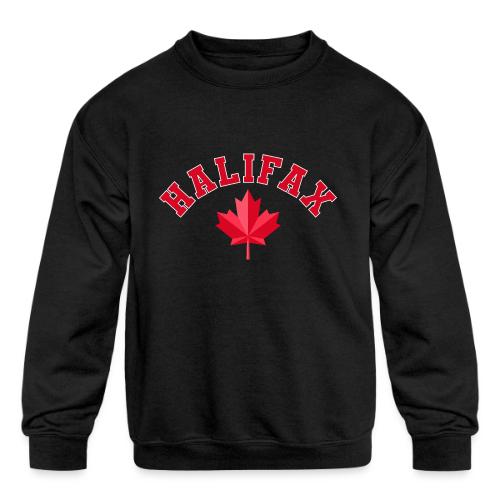 Halifax with maple leaf - Kids' Crewneck Sweatshirt