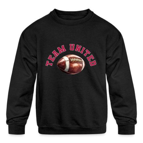 Team United American Football Design - Kids' Crewneck Sweatshirt