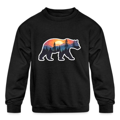 Mountain Spirit Bear - Kids' Crewneck Sweatshirt