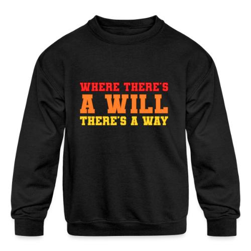 Willpower Wins - Kids' Crewneck Sweatshirt