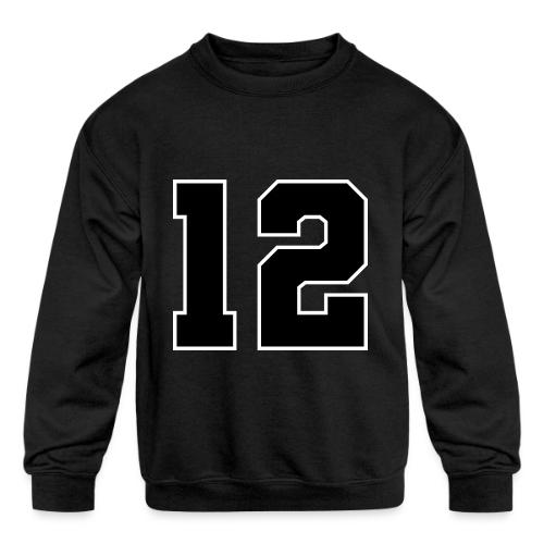 Varsity Number 12 Sports Design - Kids' Crewneck Sweatshirt