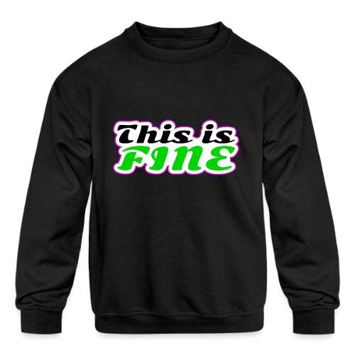 This Is Fine Balance - Kids' Crewneck Sweatshirt