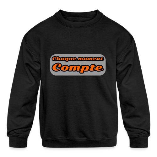 Every moment counts - Kids' Crewneck Sweatshirt