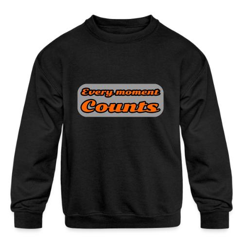 Every moment counts - Kids' Crewneck Sweatshirt
