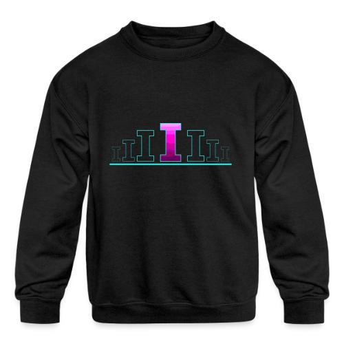 Letter I – Capital Varsity Alphabet Monogram - Kids' Crewneck Sweatshirt