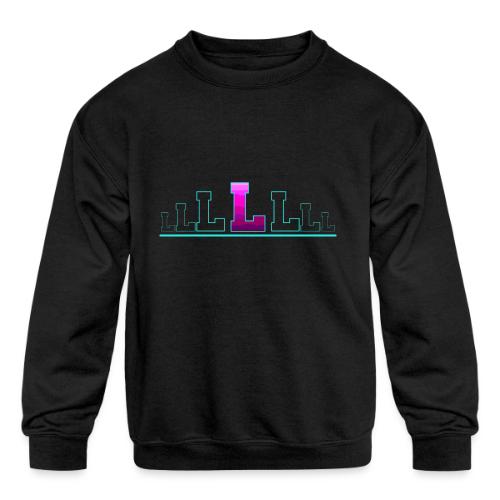 Letter L – Capital Varsity Alphabet Monogram - Kids' Crewneck Sweatshirt