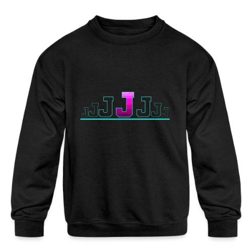 Letter J – Capital Varsity Alphabet Monogram - Kids' Crewneck Sweatshirt