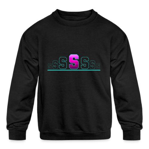 Letter S – Capital Varsity Alphabet Monogram - Kids' Crewneck Sweatshirt