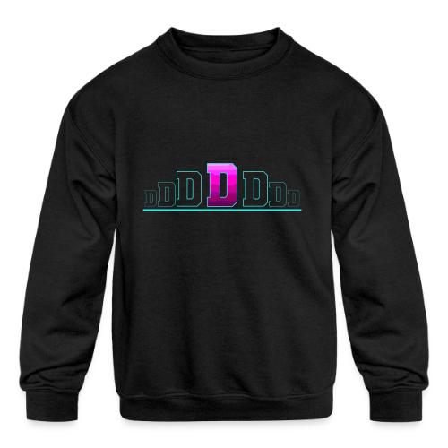 Letter D – Capital Varsity Alphabet Monogram - Kids' Crewneck Sweatshirt
