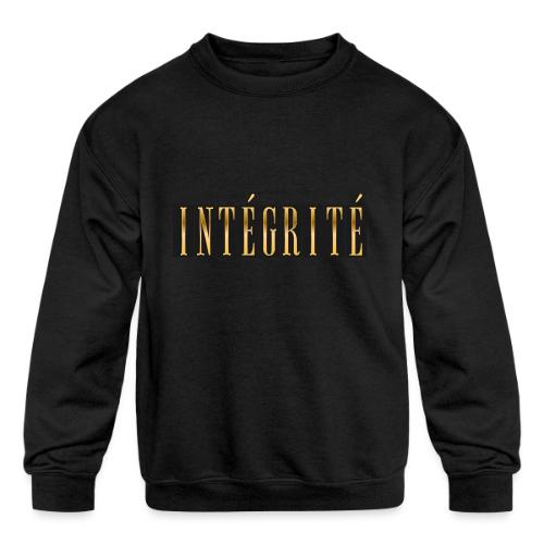 Intégrité Dorée - Kids' Crewneck Sweatshirt