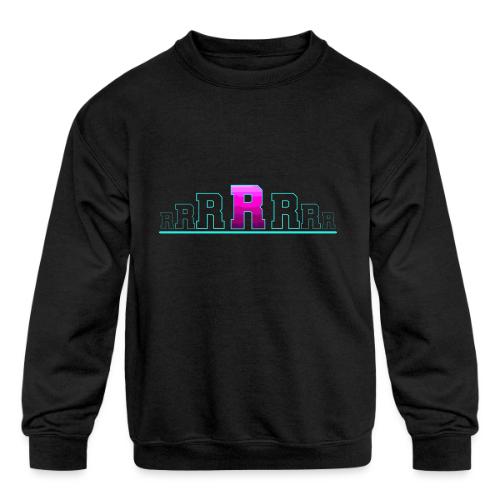 Letter R – Capital Varsity Alphabet Monogram - Kids' Crewneck Sweatshirt