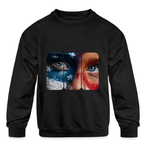 USA: Star-Spangled Glance - Kids' Crewneck Sweatshirt