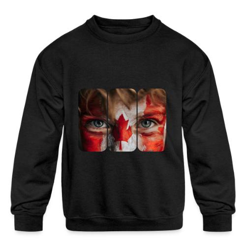 Canada: Maple Leaf Gaze - Kids' Crewneck Sweatshirt