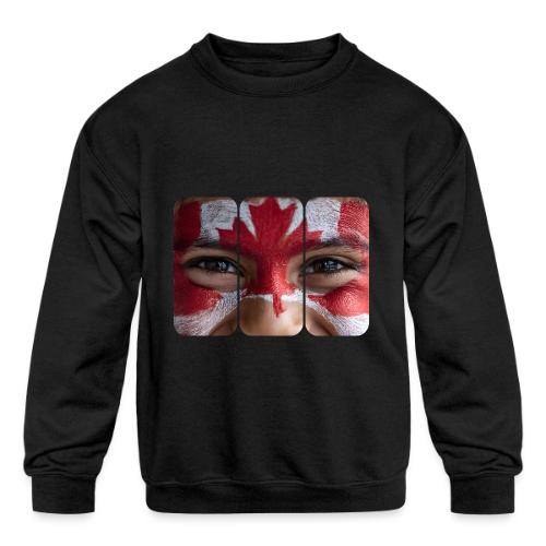 Proudly Canadian - Kids' Crewneck Sweatshirt