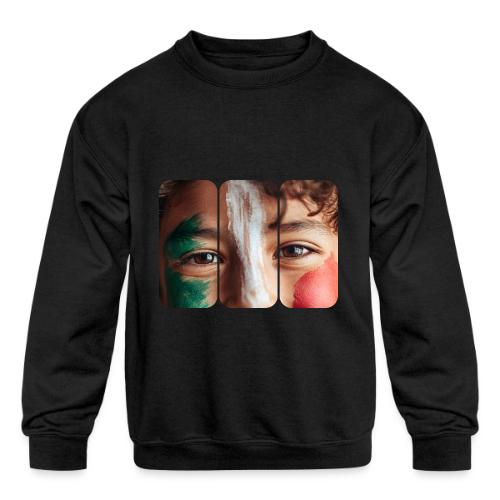 Mexico: Three Stripes of Pride - Kids' Crewneck Sweatshirt