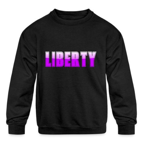 Liberty Typography Graphic Design - Kids' Crewneck Sweatshirt