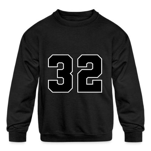 Varsity Number 32 Athletic Design - Kids' Crewneck Sweatshirt