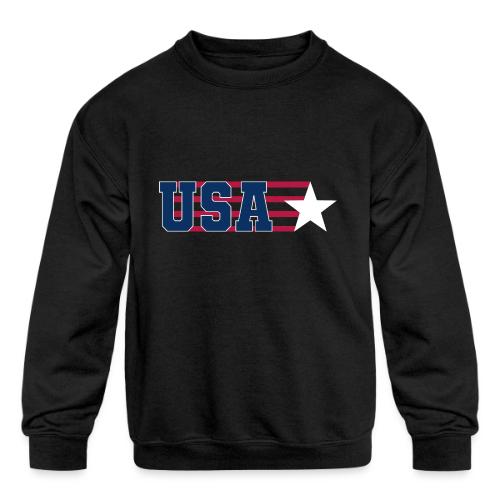 Star Stripe USA - Kids' Crewneck Sweatshirt