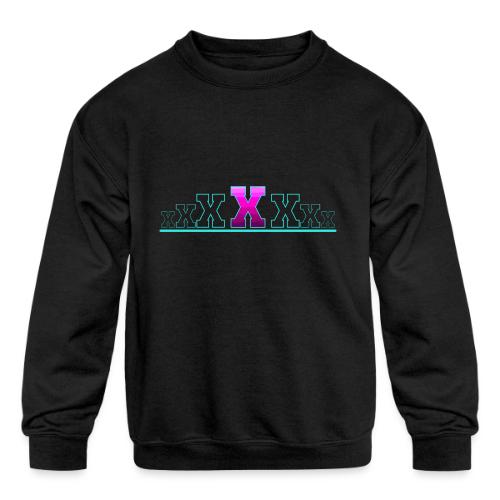 Letter X – Capital Varsity Alphabet Monogram - Kids' Crewneck Sweatshirt