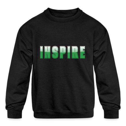 Inspire Word Art Design - Kids' Crewneck Sweatshirt