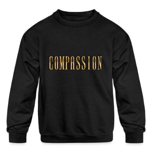 Golden Compassion - Kids' Crewneck Sweatshirt