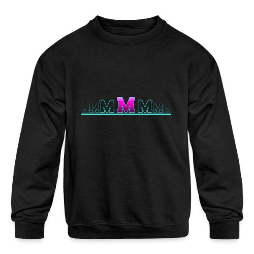 Letter M – Capital Varsity Alphabet Monogram - Kids' Crewneck Sweatshirt