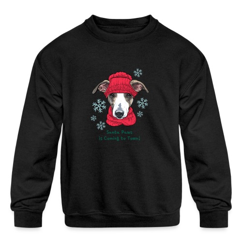 Santa Paws Is Coming To Town! - Kids' Crewneck Sweatshirt