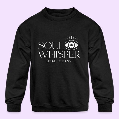 Soul Whisper - White Design - Kids' Crewneck Sweatshirt