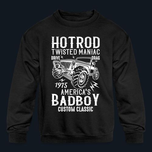 Hotrod twisted maniac America's Bad Boy custom - Kids' Crewneck Sweatshirt