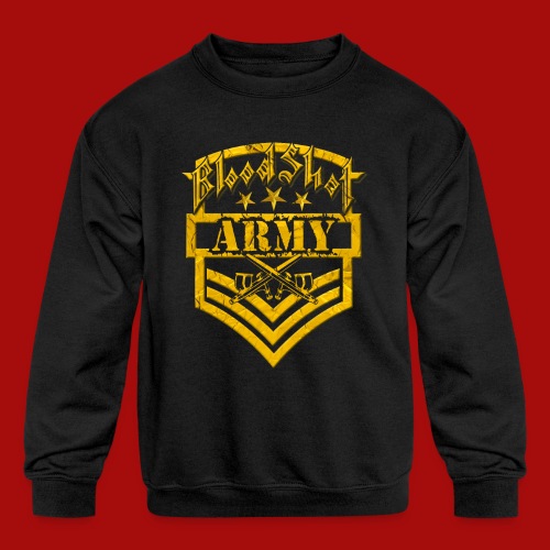BloodShot ARMY Logo - Kids' Crewneck Sweatshirt