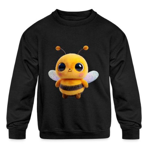 Sweet Cartoon Baby Bee with Innocent Eyes - Kids' Crewneck Sweatshirt