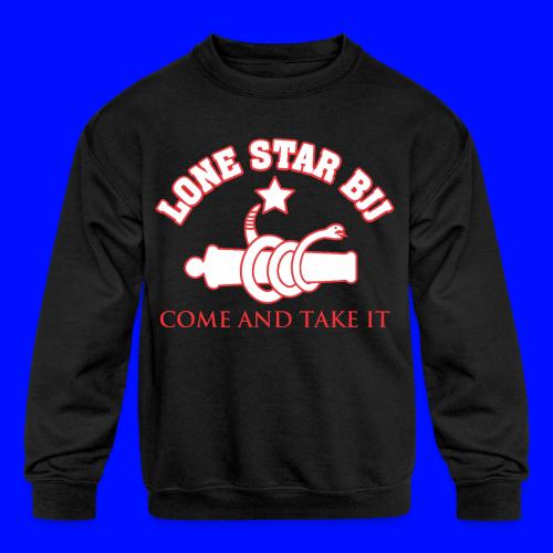 LONE STAR BRAZILIAN JIU-JITSU - Red and white - Kids' Crewneck Sweatshirt
