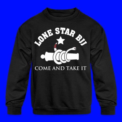 Lone Star BJJ - Come and Take It - White and Red - Kids' Crewneck Sweatshirt