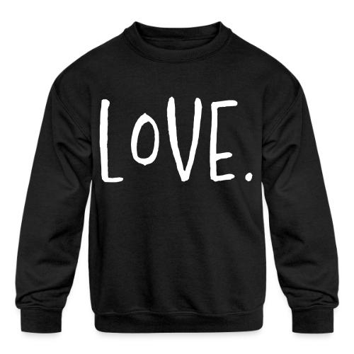 Smoon City_Love Thin White2 - Kids' Crewneck Sweatshirt