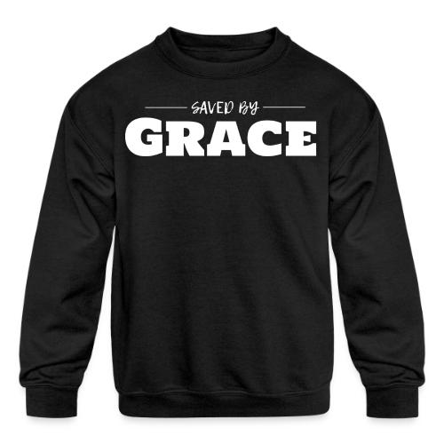 Saved By Grace - Kids' Crewneck Sweatshirt