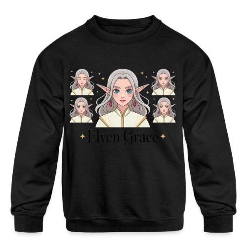 Elven Grace Fantasy Elf Maiden Graphic Magic - Kids' Crewneck Sweatshirt