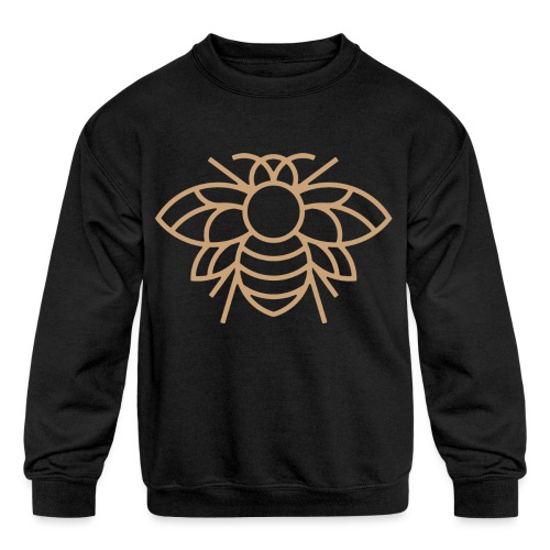 (bee_gold) - Kids' Crewneck Sweatshirt