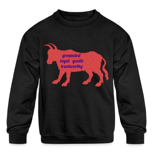 Strong as an Ox (RED) - Kids' Crewneck Sweatshirt