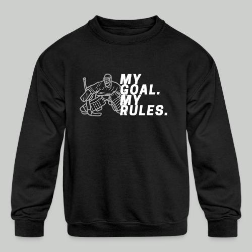 MY GOAL. MY RULES - Boy Goalie - Kids' Crewneck Sweatshirt