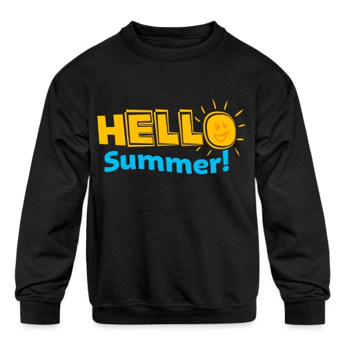 Kreative In Kinder Hello Summer! - Kids' Crewneck Sweatshirt