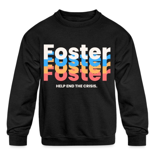 Foster | Stacked - Kids' Crewneck Sweatshirt