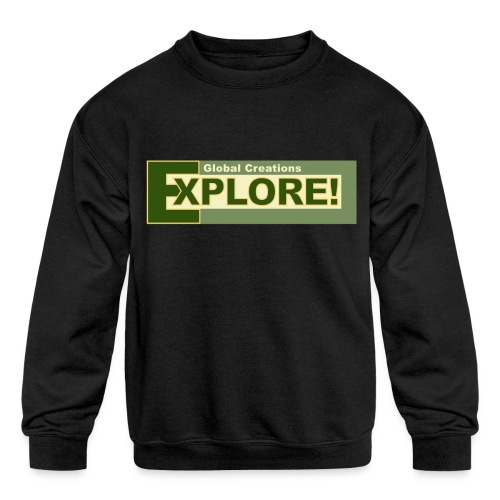 Explore Logo - Kids' Crewneck Sweatshirt