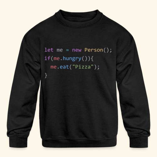 Pizza Code - Colored Version - Kids' Crewneck Sweatshirt