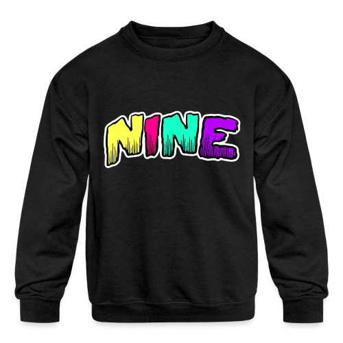 NINE logo - Kids' Crewneck Sweatshirt